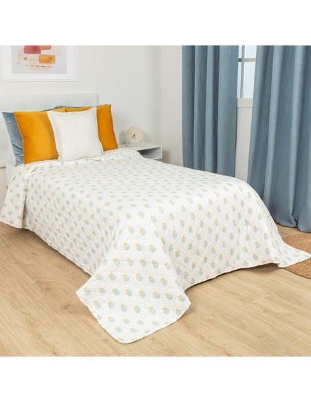 Copriletto bouti Spring verde tiffany