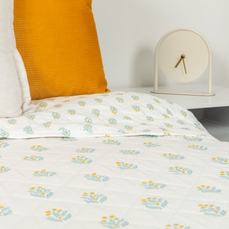 Copriletto bouti Spring verde tiffany