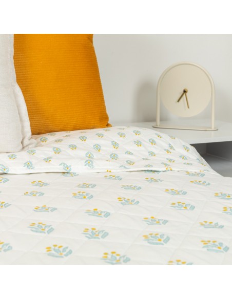 Copriletto bouti Spring verde tiffany