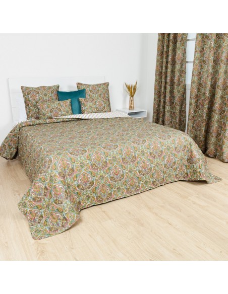 Copriletto bouti Mariya verde