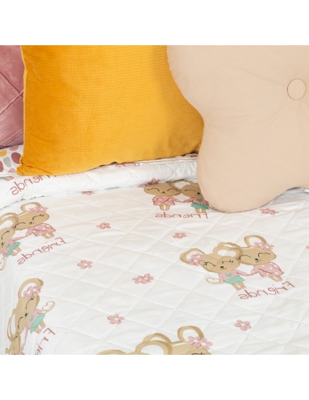 Copriletto bouti Friends rosa