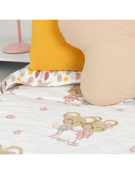 Copriletto bouti Friends rosa