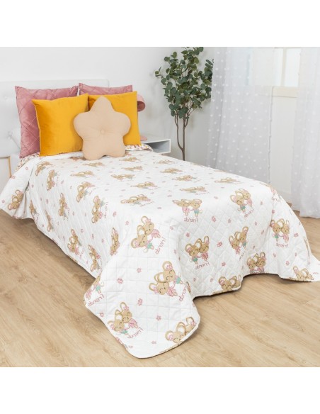 Copriletto bouti Friends rosa