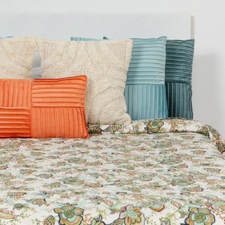 Copriletto bouti Estefania verde militare