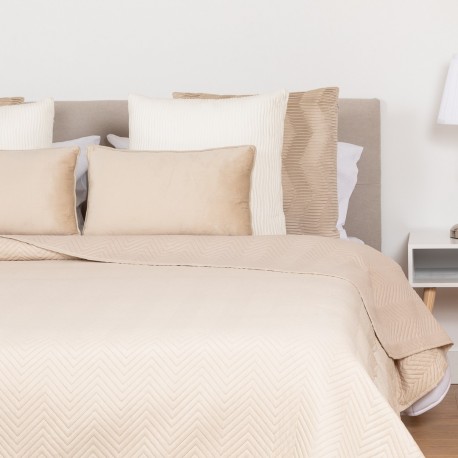 Copriletto bouti effetto consumato tinta unita