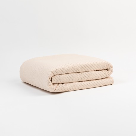 Copriletto bouti effetto consumato tinta unita