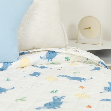 Copriletto bouti Dinosaurus indaco