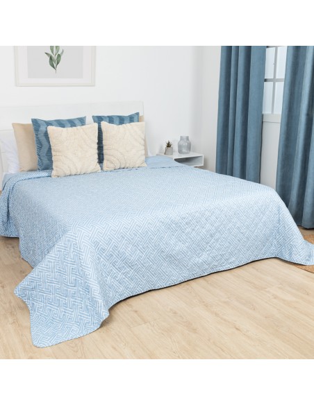 Copriletto bouti Abel indaco