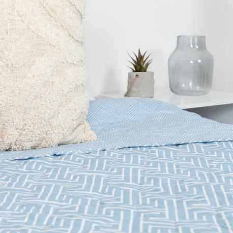 Copriletto bouti Abel indaco