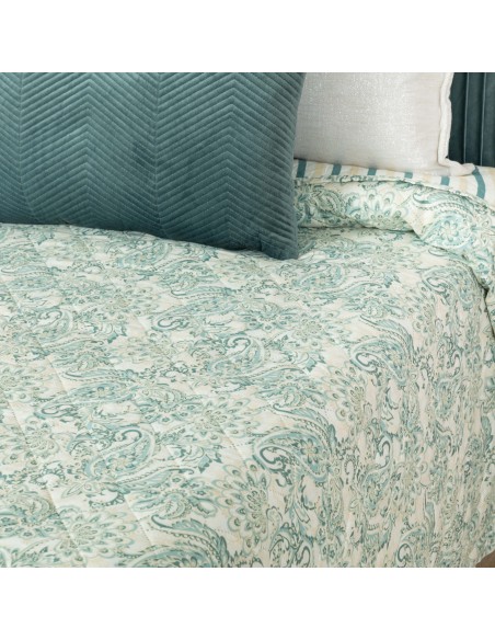 Copriletto bouti Ninfa verde