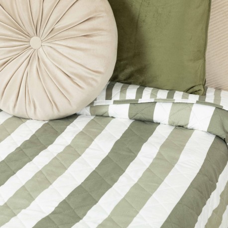 Copriletto bouti Raya Aviles verde militare