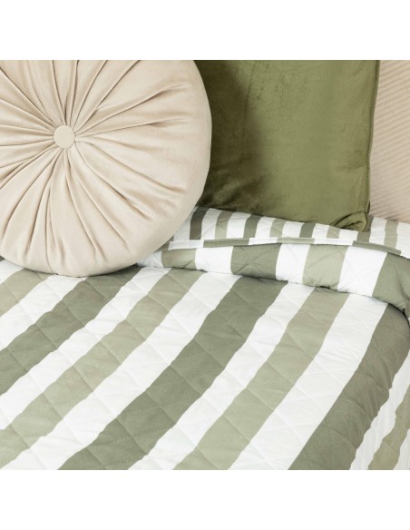 Copriletto bouti Raya Aviles verde militare