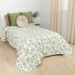 Copriletto bouti Caliope verde militare