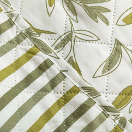 Copriletto bouti Caliope verde militare