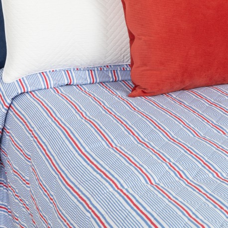 Copriletto bouti Raya Fermin blu