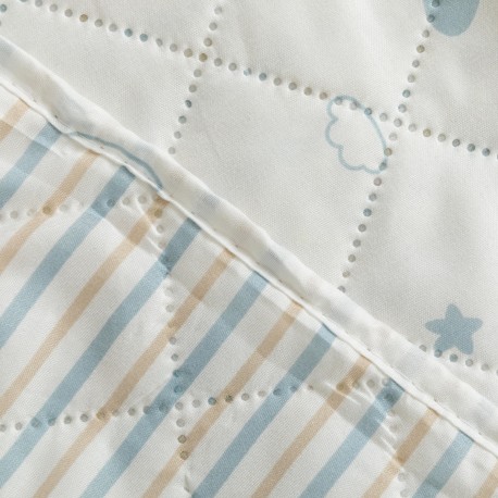 Copriletto bouti Bennet indaco