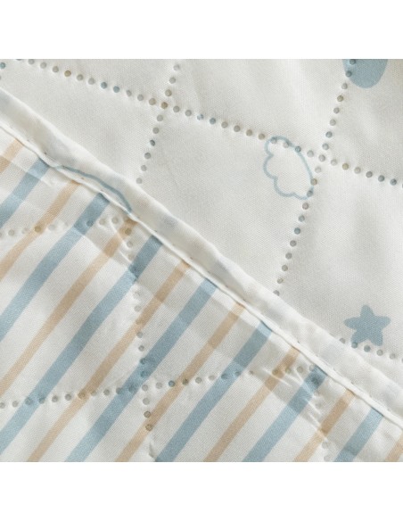 Copriletto bouti Bennet indaco