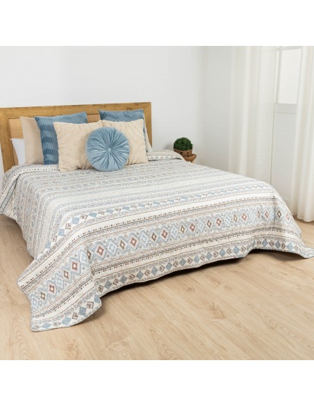 Copriletto bouti Iker indaco