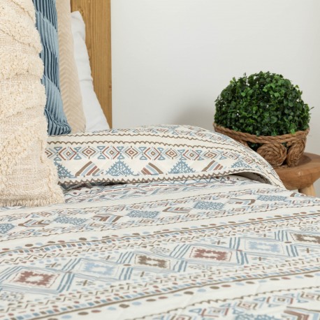 Copriletto bouti Iker indaco