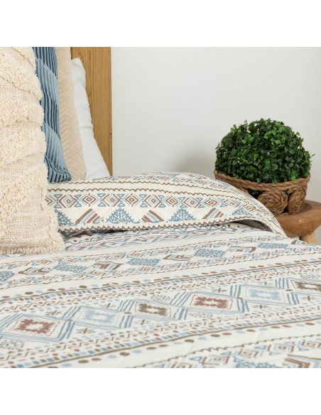 Copriletto bouti Iker indaco