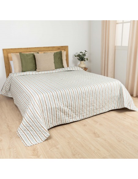 Copriletto bouti Siva beige sabbia