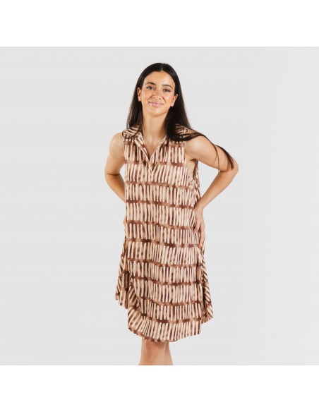 Vestito corto con colletto a bavero soft Lemonade marrone Vestito corto con colletto a bavero soft Lemonade marrone