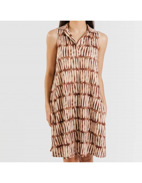 Vestito corto con colletto a bavero soft Lemonade marrone Vestito corto con colletto a bavero soft Lemonade marrone