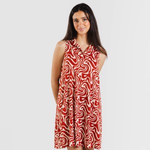 Vestito corto con colletto a bavero soft Iratia rame 2