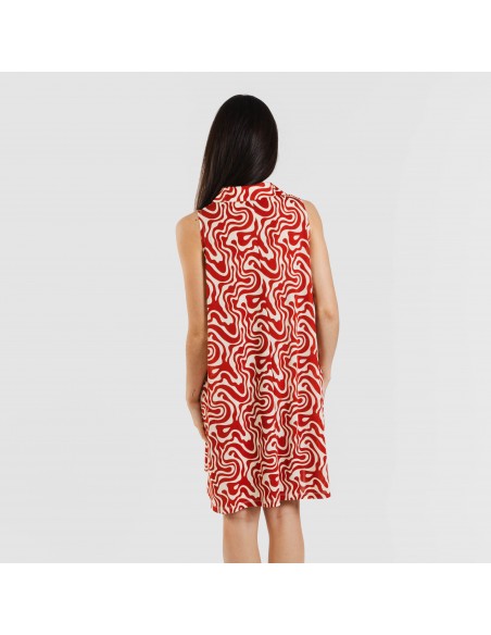 Vestito corto con colletto a bavero soft Iratia rame Vestito corto con colletto a bavero soft Iratia rame