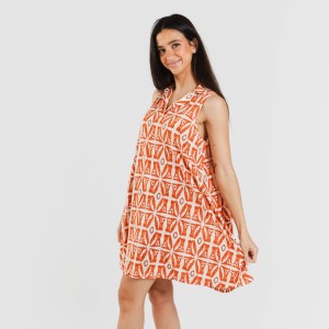 Vestito corto con colletto a bavero soft Catania rame 2