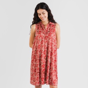 Vestito corto con colletto a bavero soft Zumaia bordeaux 2