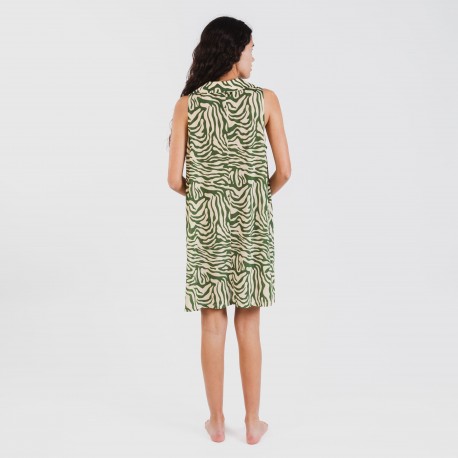 Vestito corto con colletto a bavero soft Palmina verde