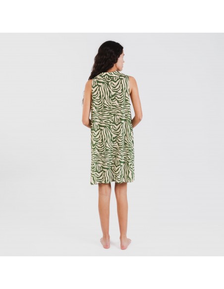 Vestito corto con colletto a bavero soft Palmina verde Vestito corto con colletto a bavero soft Palmina verde