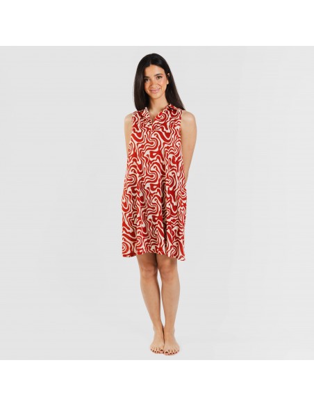 Vestito corto con colletto a bavero soft Iratia rame Vestito corto con colletto a bavero soft Iratia rame