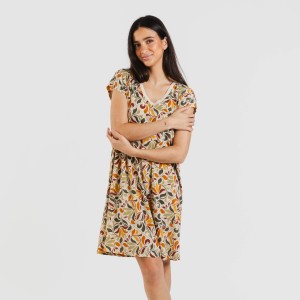 Vestito corto manica ampia crêpe Cilian 2