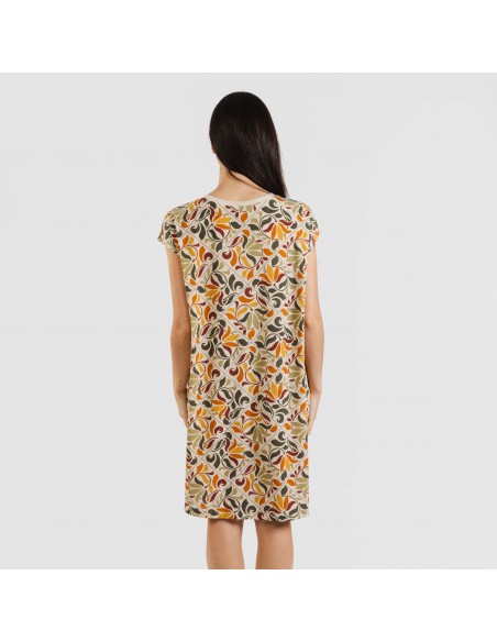 Vestito corto manica ampia crêpe Cilian Vestito corto manica ampia crêpe Cilian