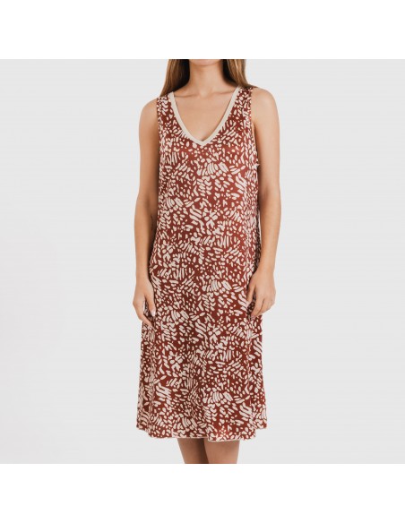 Vestito midi canotta soft Miquela marrone Vestito midi canotta soft Miquela marrone