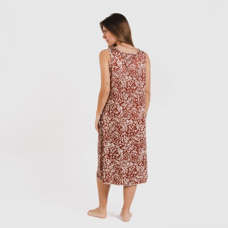 Vestito midi canotta soft Miquela marrone