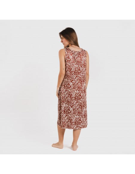 Vestito midi canotta soft Miquela marrone Vestito midi canotta soft Miquela marrone