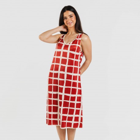 Vestito midi canotta soft Naroa rame