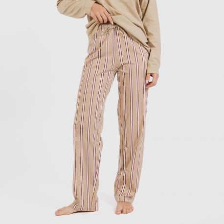 Pigiama lungo cotone Raya Ico beige