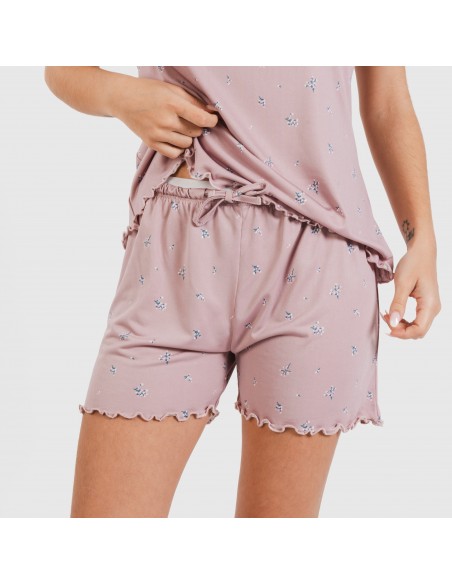 Pigiama con spalline soft Melanie malva Pigiama con spalline soft Melanie malva