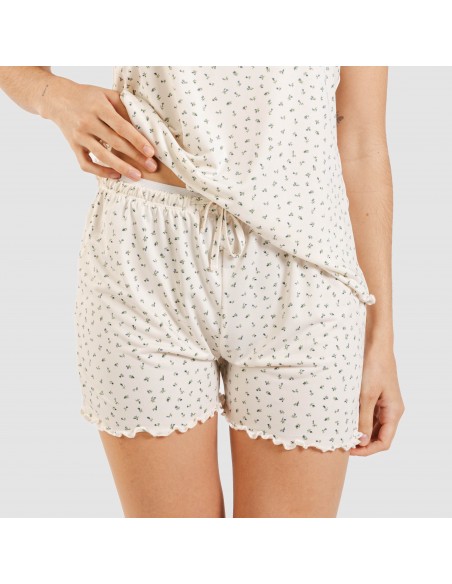 Pigiama con spalline soft Iris bianco antico