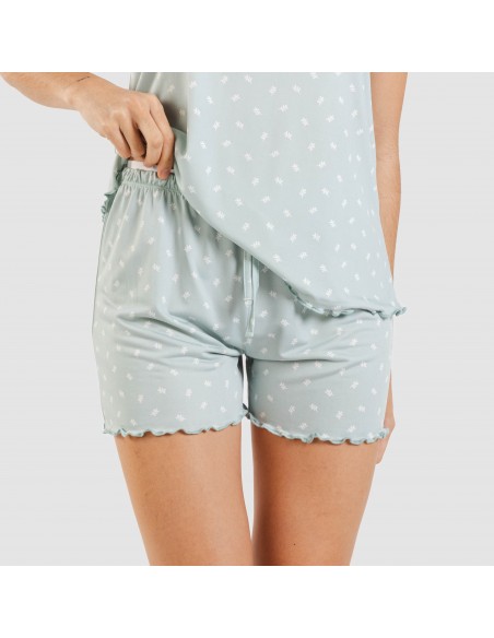 Pigiama con spalline soft Natalie verde tiffany Pigiama con spalline soft Natalie verde tiffany