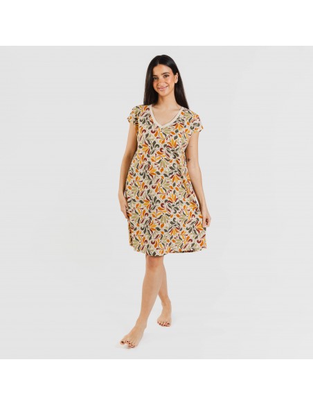 Vestito corto manica ampia crêpe Cilian Vestito corto manica ampia crêpe Cilian