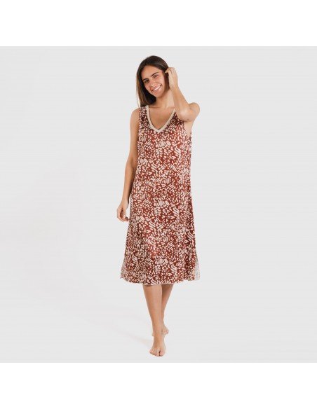 Vestito midi canotta soft Miquela marrone Vestito midi canotta soft Miquela marrone