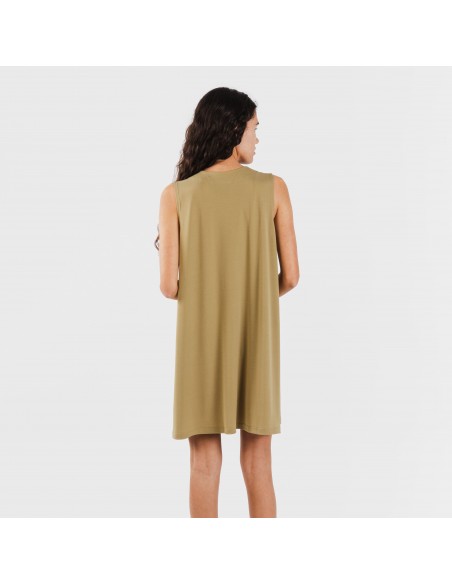 Vestito corto crêpe tinta unita