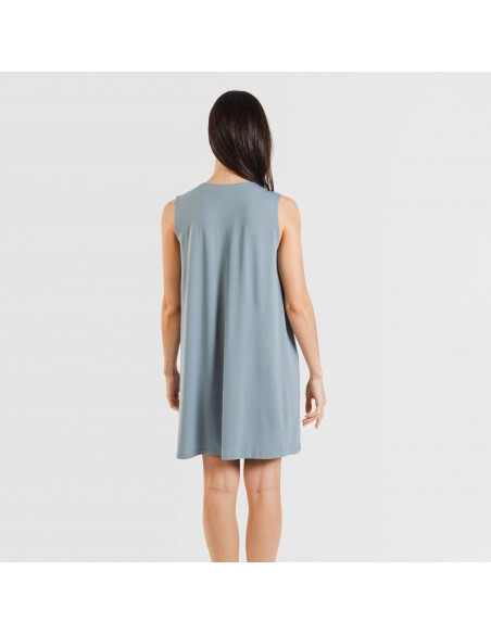 Vestito corto crêpe tinta unita