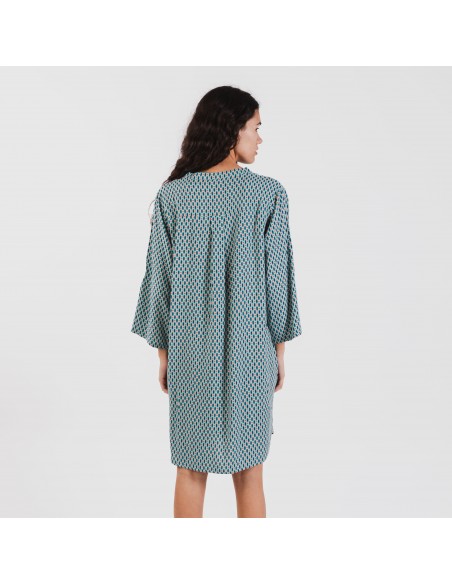 Camicia lunga viscosa Dueña azzurra Camicia lunga viscosa Dueña azzurra