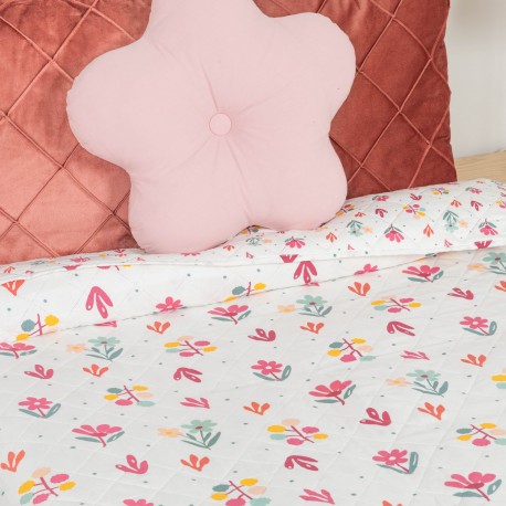 Copriletto bouti Clara rosa